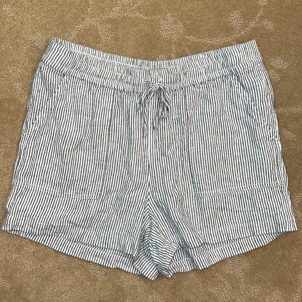 J. Crew Blue and White Striped Women Shorts